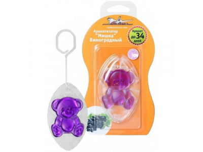 Ароматизатор воздуха подвесной AIRLINE "Мишка" Виноградный