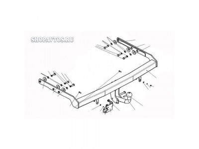 Фаркоп на Ford Galaxy минивэн 2000-2006гг.