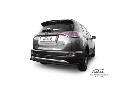 Защита заднего бампера Arbori d57 длинная черная TOYOTA RAV-4 2015- от ARBORI Защита заднего бампера Arbori d57 длинная черная TOYOTA RAV-4 2015-