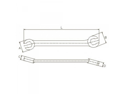 Ключ разрезной 7/16" x 1/2"