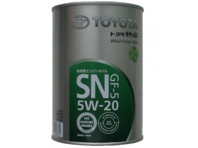 TOYOTA 5W-20 SN (1л) масло моторное для бензиновых двигателей от Toyota TOYOTA 5W-20 SN (1л) масло моторное для бензиновых двигателей
