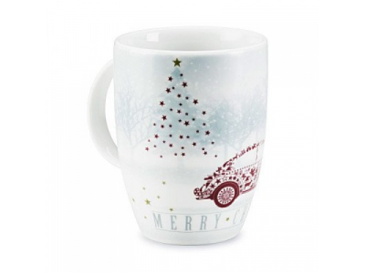 Новогодняя фарфоровая кружка Volkswagen Christmas Mug Beetle