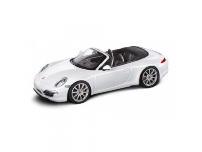 Модель автомобиля Porsche 991 Carrera S Cabriolet, White, 2012