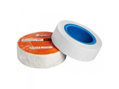 Изолента ПВХ, белая, 19 мм, 10 м AIRLINE