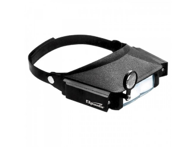 Лупа с дополнительными линзами, с подсветкой, для закрепления на голове SPARTA